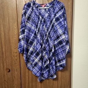 Purple Woman Within Long Sleeve Button Up XL